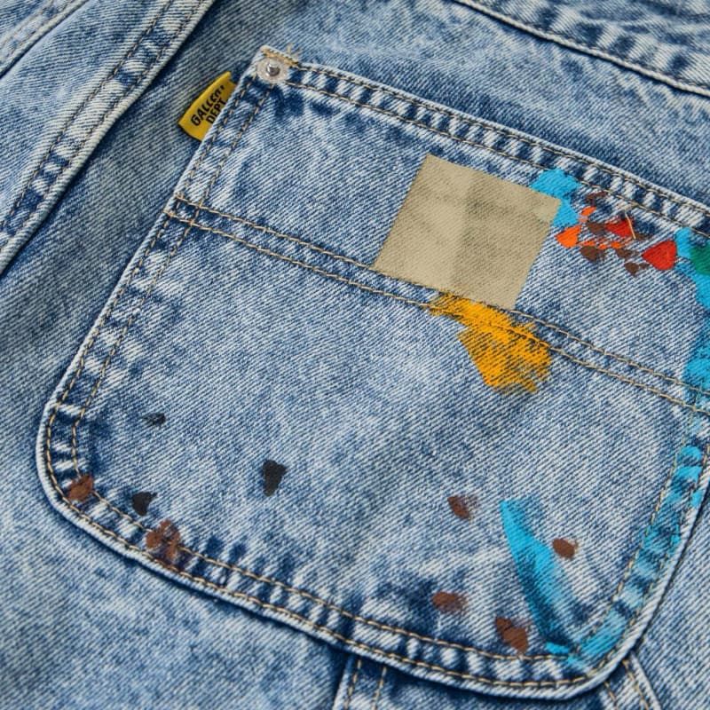 Graffiti Splash Paint Washed Denim Pants