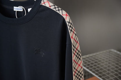 Plaid Ribbon Embroidered War Horse Sweatshirt