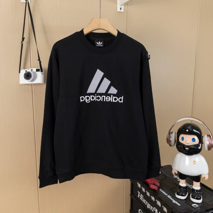 Letter Embroidery Shoulder Patch Sweatshirt