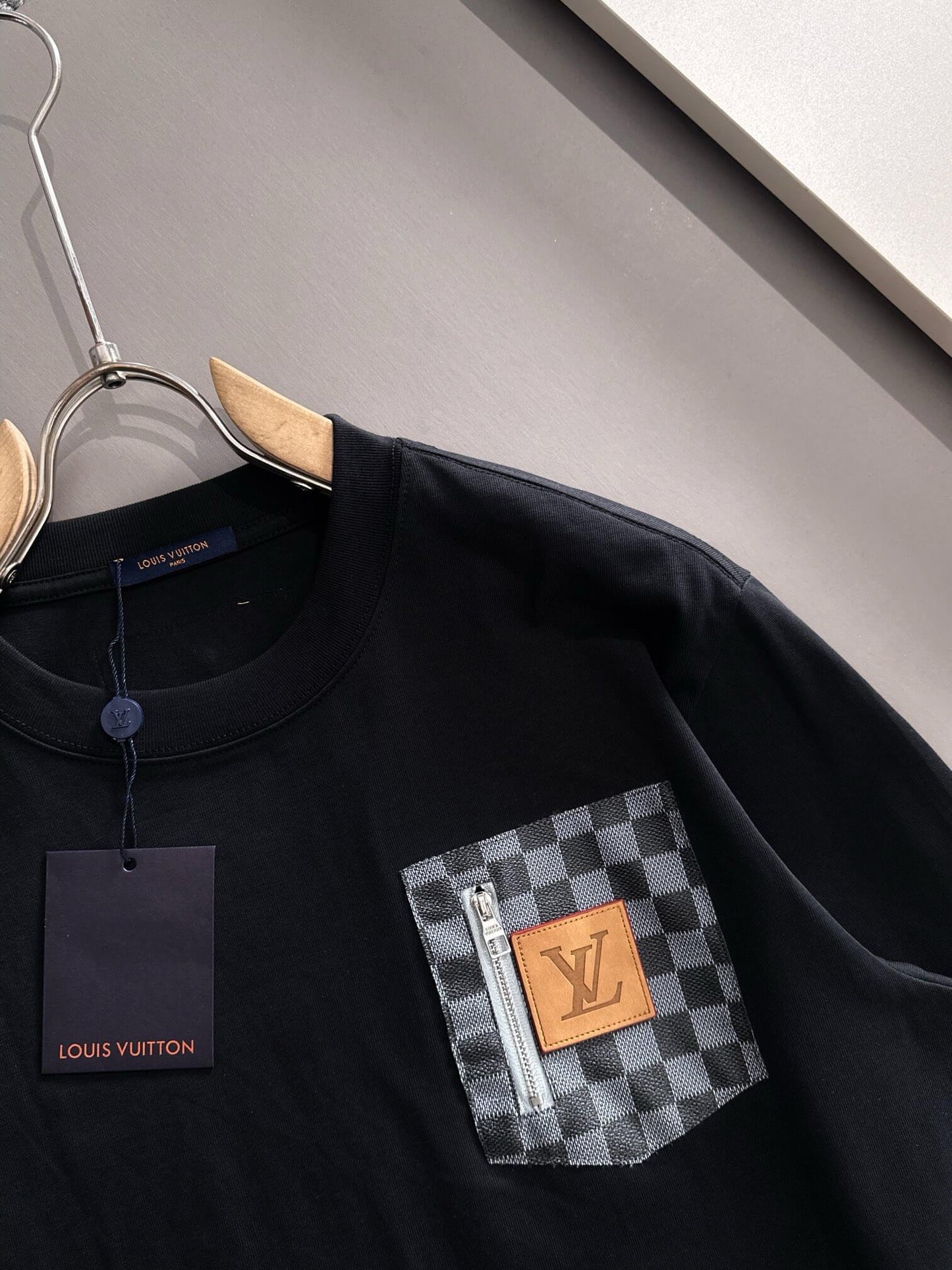 Plaid Pocket Zipper Sweatshirt