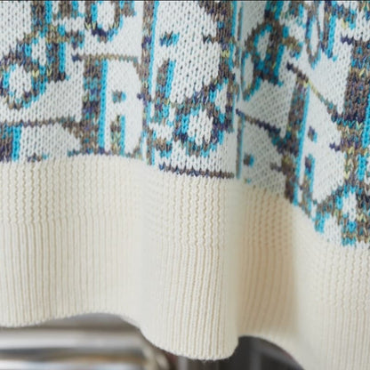 All-Over Jacquard Crewneck Sweater
