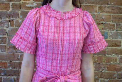 Checker Boucle Mini Dress