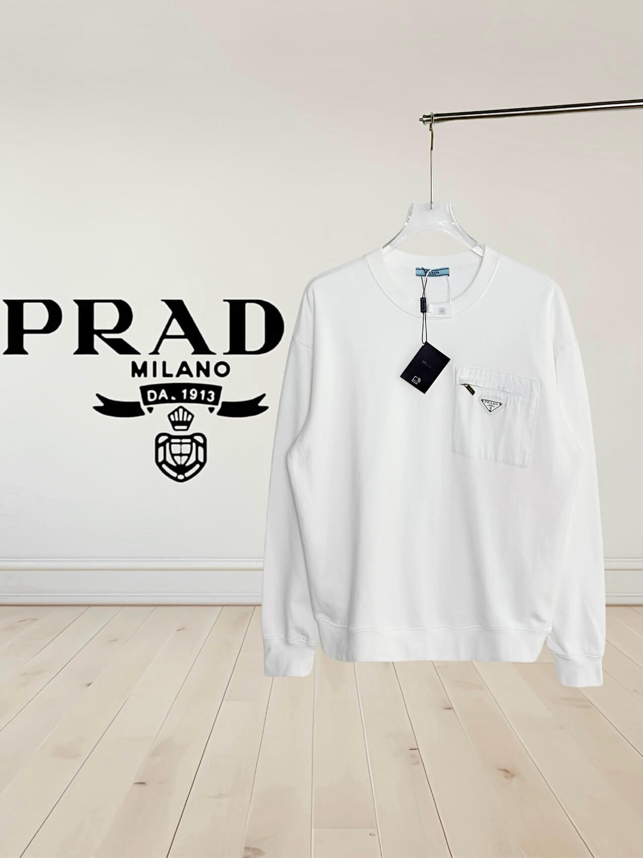 Triangle Zip-Front Sweatshirt