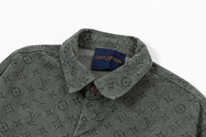 All-Over Jacquard Denim Sweatshirt
