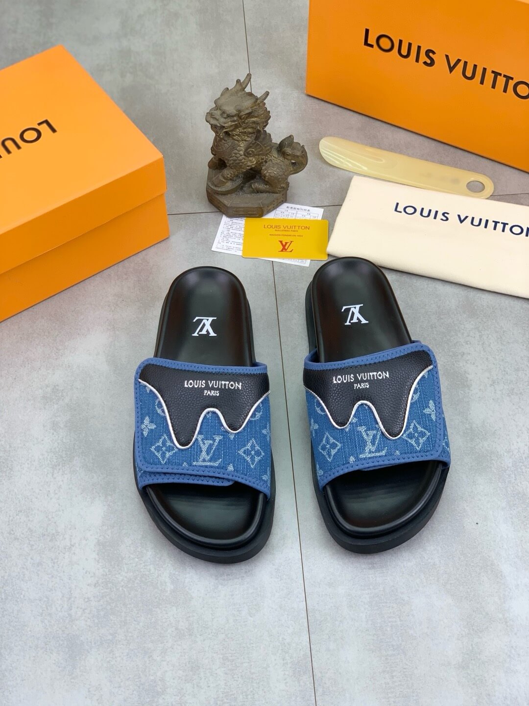 Cowhide Patch Slippers