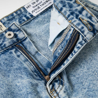 Graffiti Splash Paint Washed Denim Pants