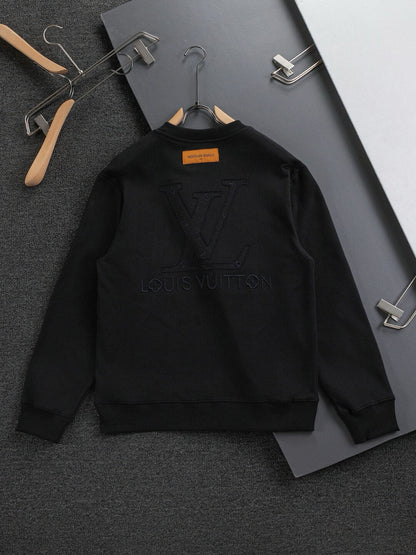 3D Textured Letter Embroidery Sweatshirt