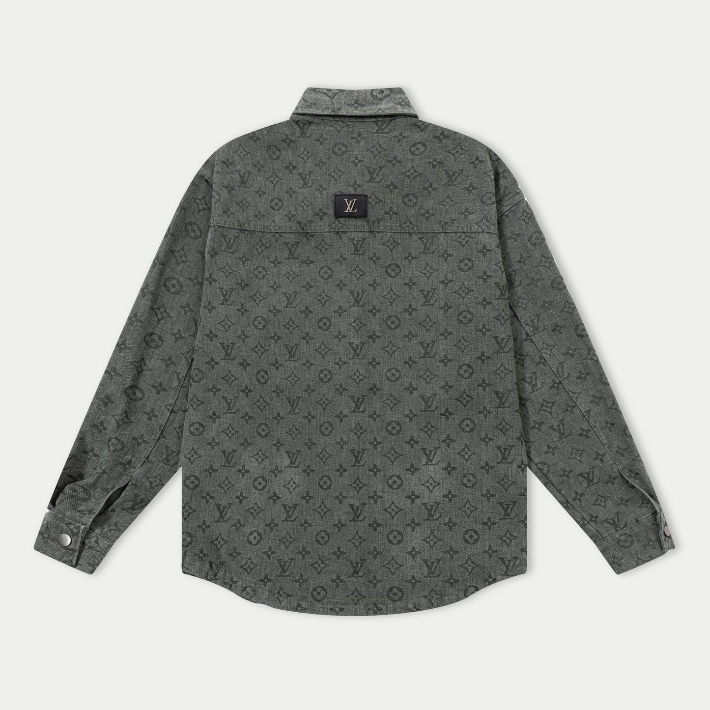 All-Over Jacquard Denim Sweatshirt