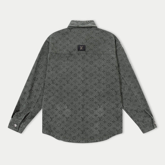 All-Over Jacquard Denim Sweatshirt
