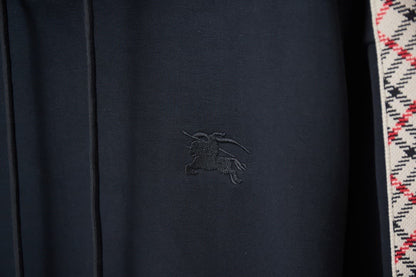 Plaid Ribbon Embroidered War Horse Hoodie