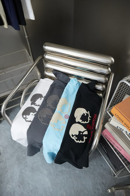 Letter & Head Towel Patch T-Shirt