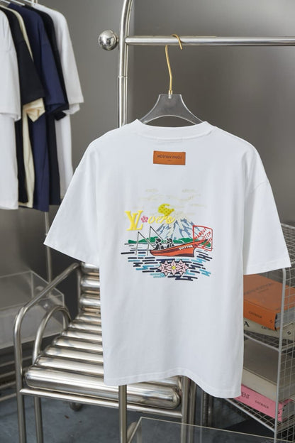 Foam Sailboat Print T-Shirt