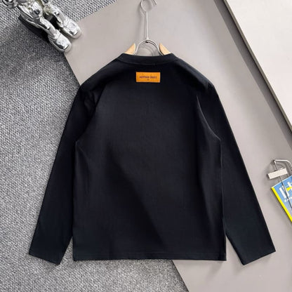 Embroidered Letter & Ink-Spray Graphic Sweatshirt