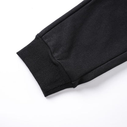 Letter Colorblock Embroidery Pants