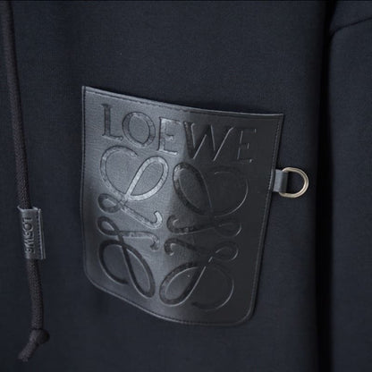 Classic Calf Leather Pocket Hoodie