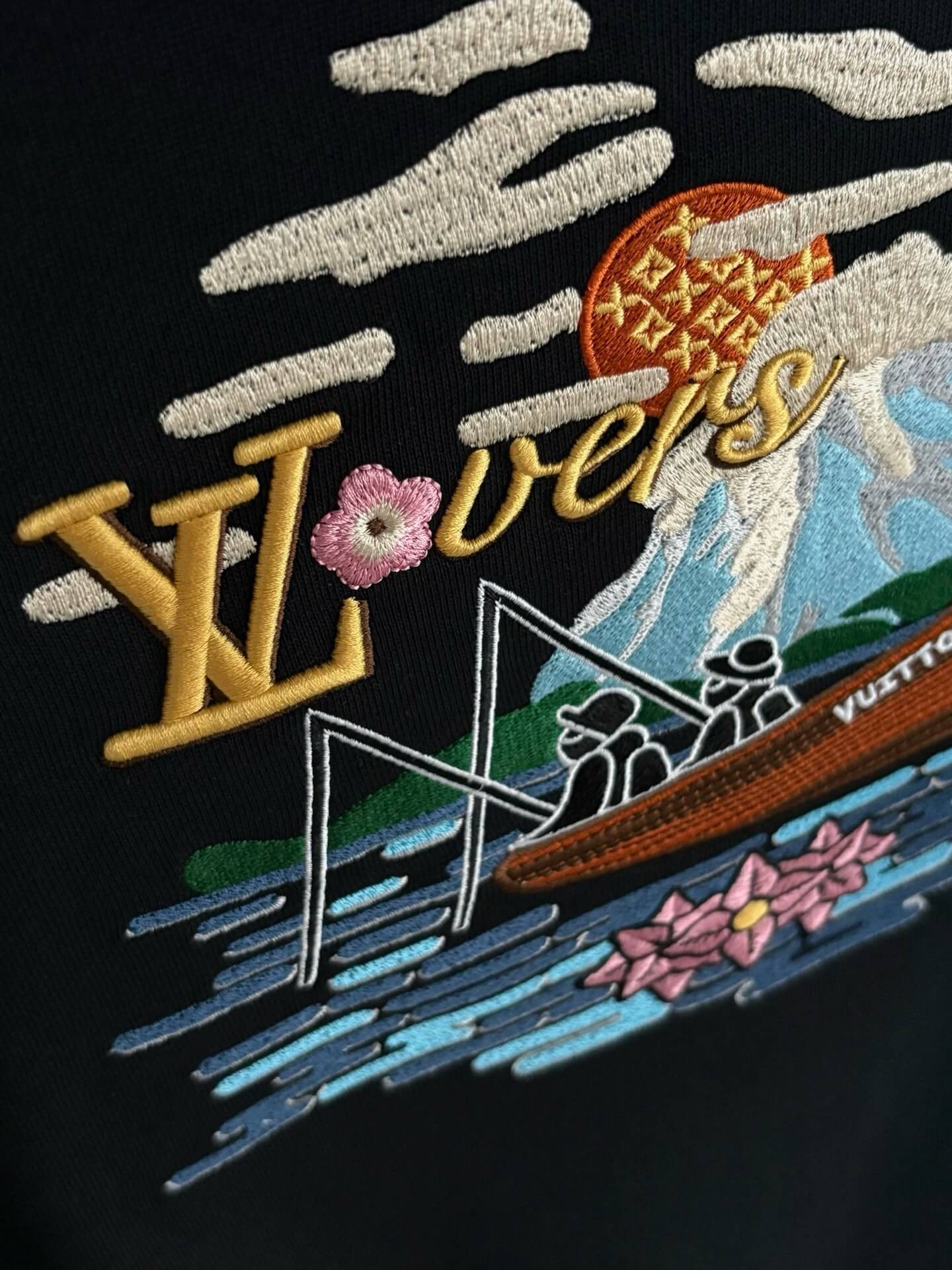 Fisherman Embroidery Sweatshirt