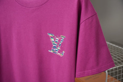 Letter Rainbow Rhinestone T-Shirt