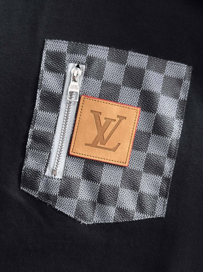 Plaid Pocket Zipper Sweatshirt