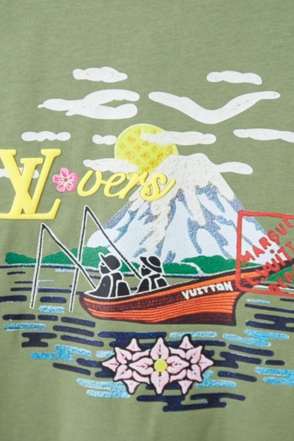 Foam Sailboat Print T-Shirt