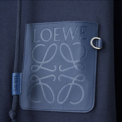 Classic Calf Leather Pocket Hoodie
