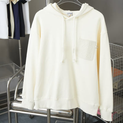 Classic Calf Leather Pocket Hoodie