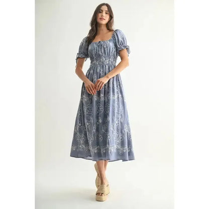 Floral Embroidered Midi Dress