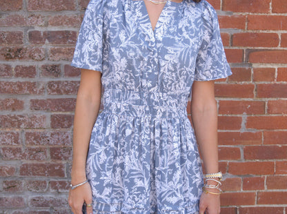 Floral Pintuck Maxi Dress