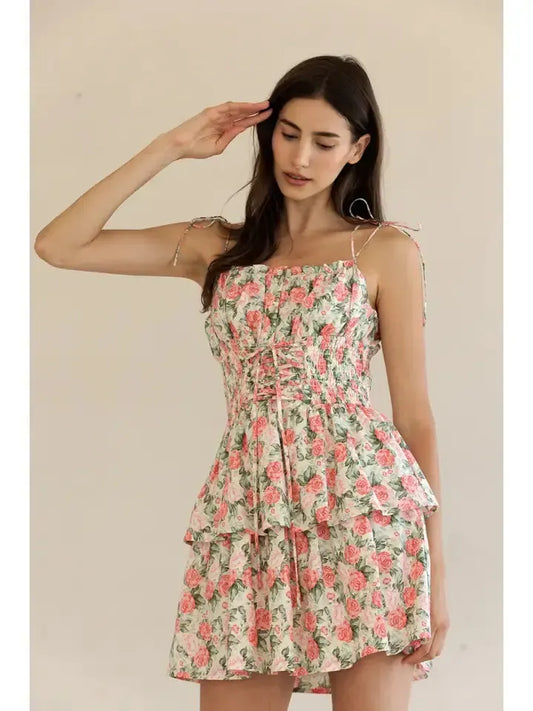 Floral Smocked Mini Dress