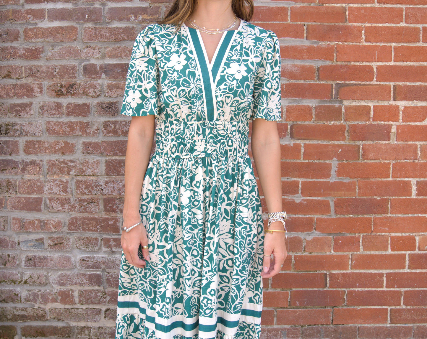 Floral Tiered Midi Dress