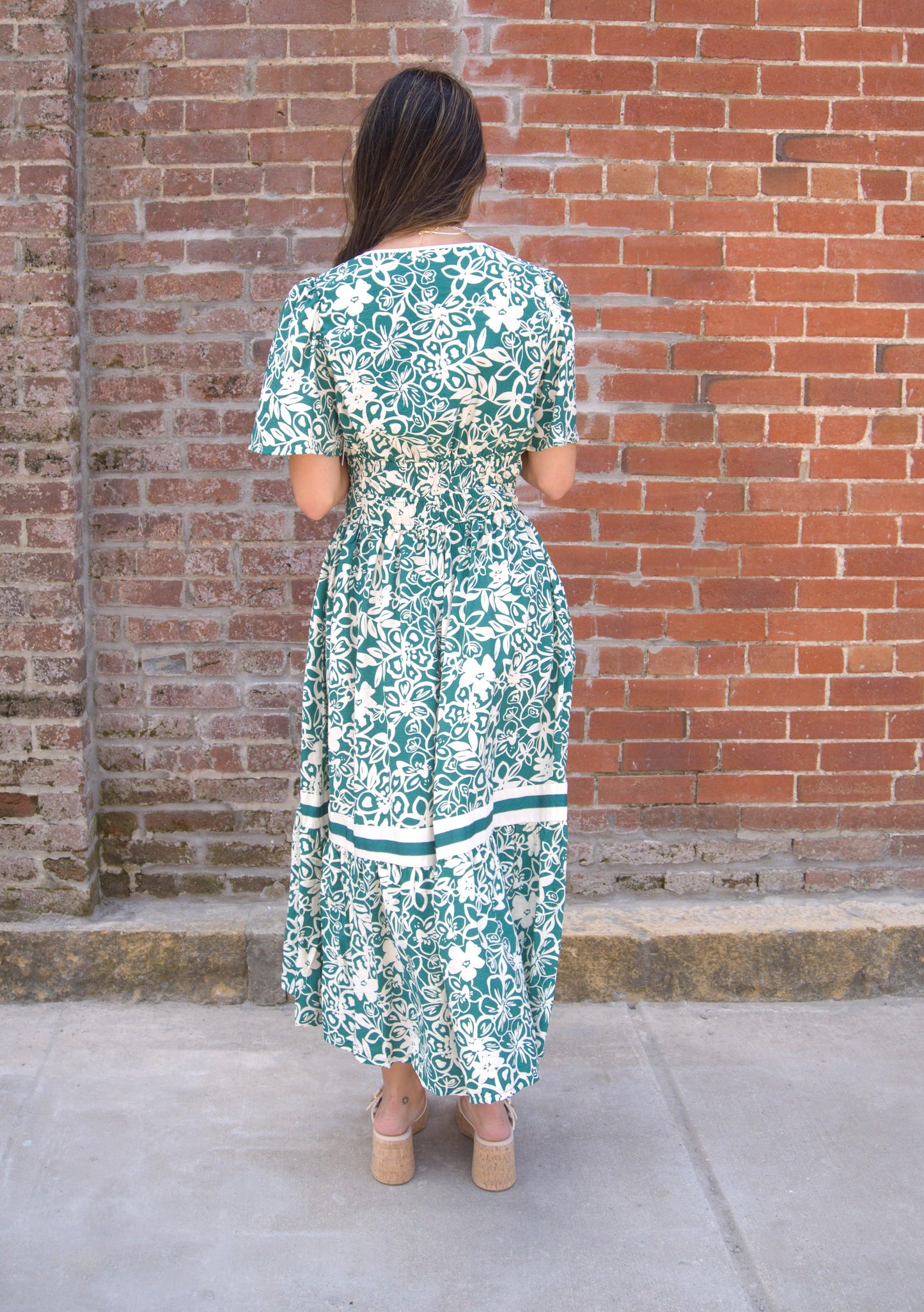 Floral Tiered Midi Dress