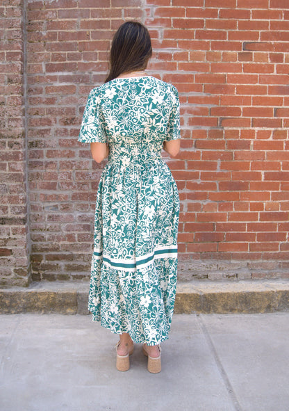 Floral Tiered Midi Dress