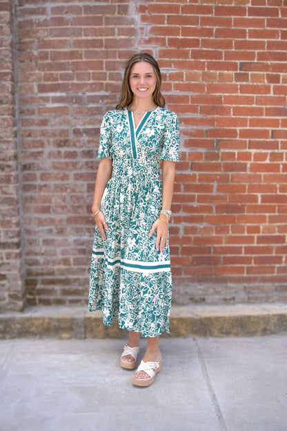 Floral Tiered Midi Dress