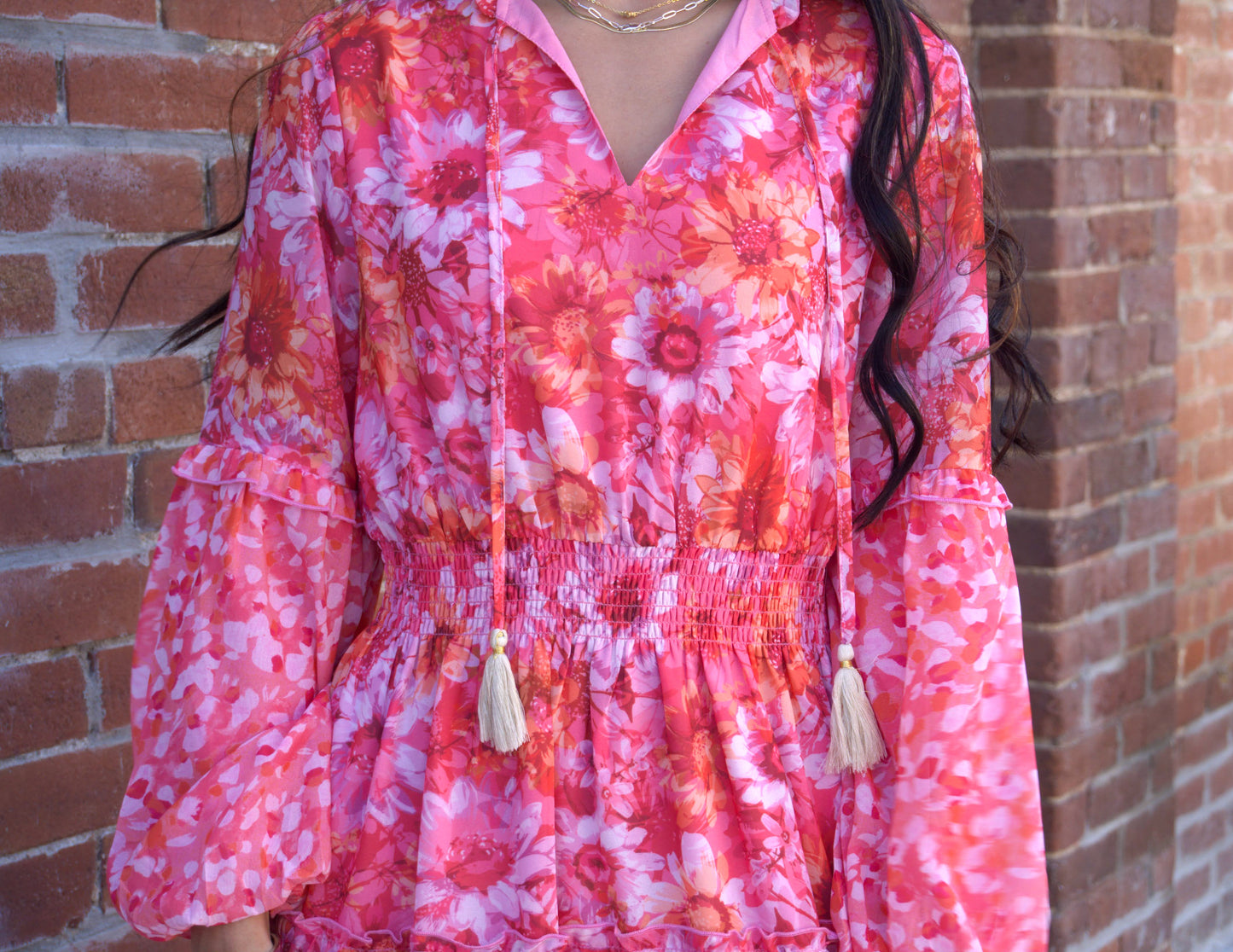 Flower Print Mini Dress