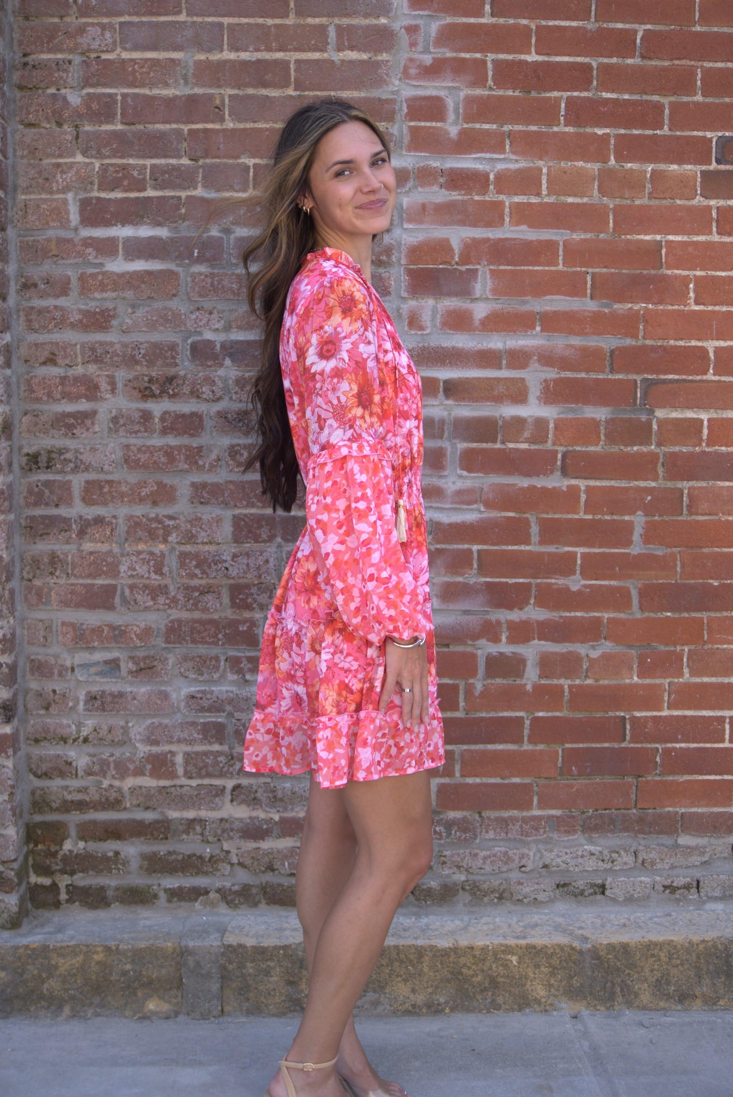 Flower Print Mini Dress