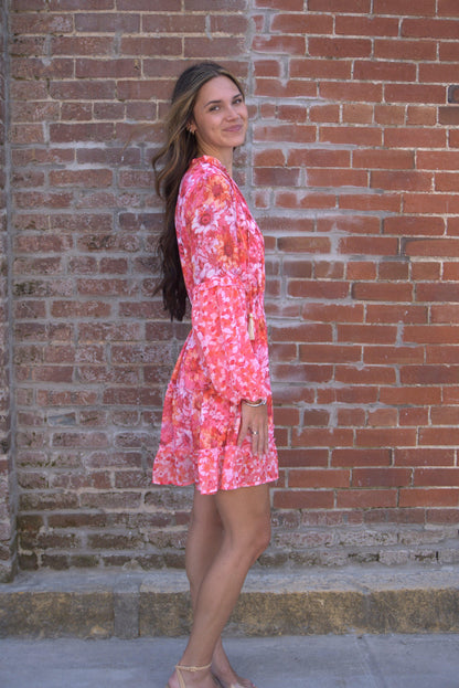 Flower Print Mini Dress