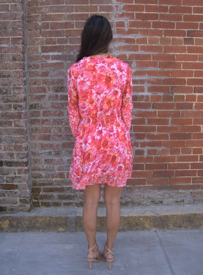 Flower Print Mini Dress
