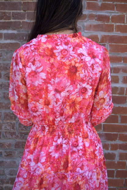 Flower Print Mini Dress