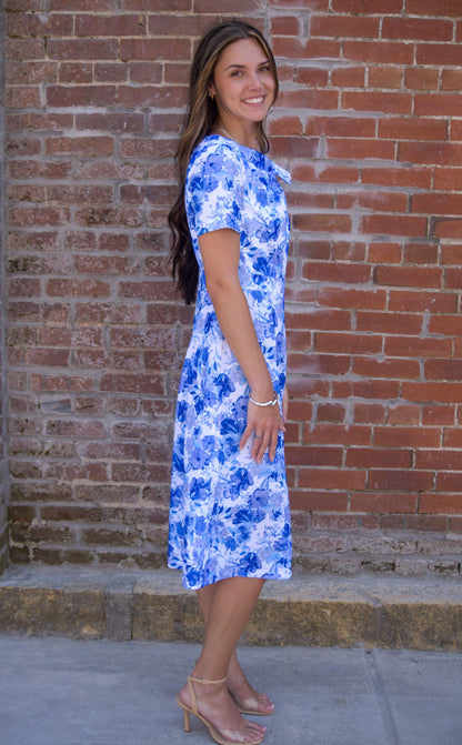 London Times A-Line Midi Dress