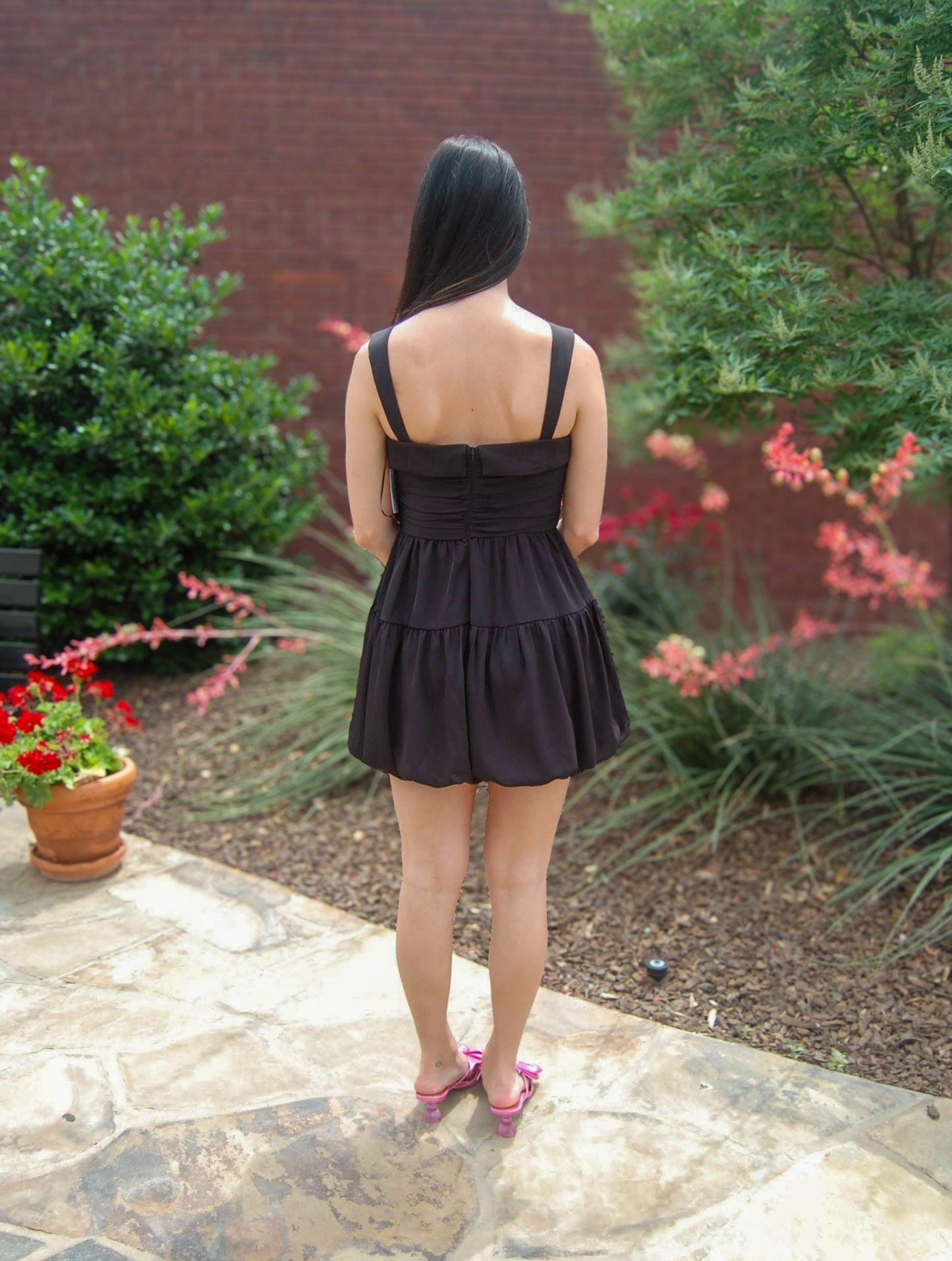 Ruched Fit  & Flare Tank Dress