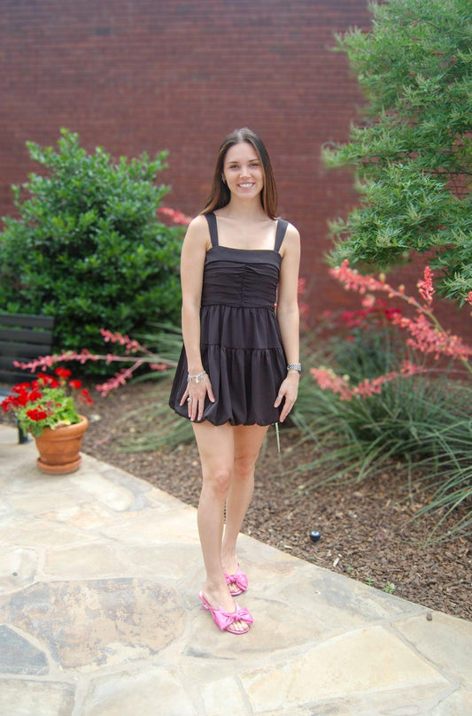 Ruched Fit  & Flare Tank Dress