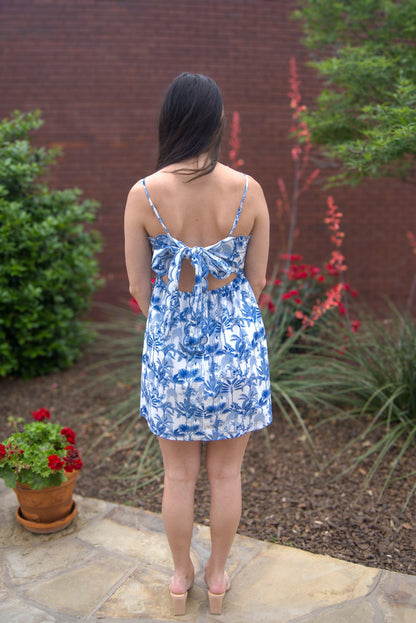 Scalloped Neckline Mini Dress