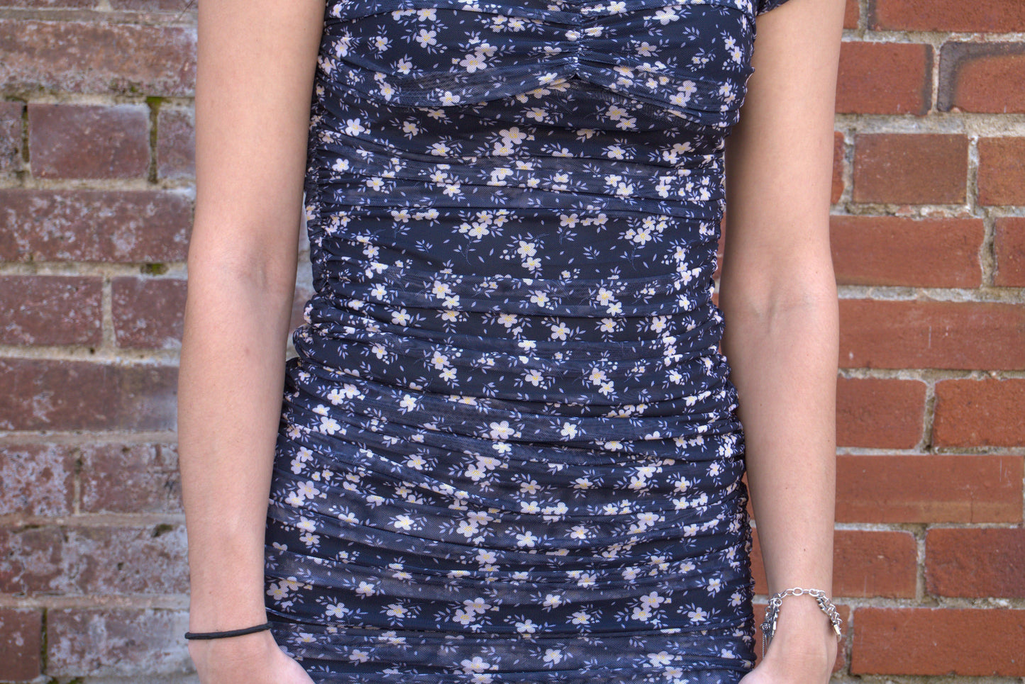 Stretch Knit Ruched Dress