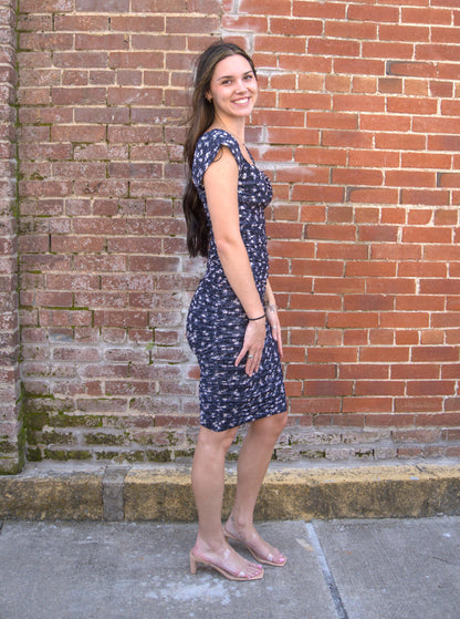 Stretch Knit Ruched Dress