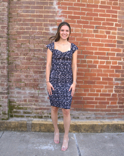 Stretch Knit Ruched Dress