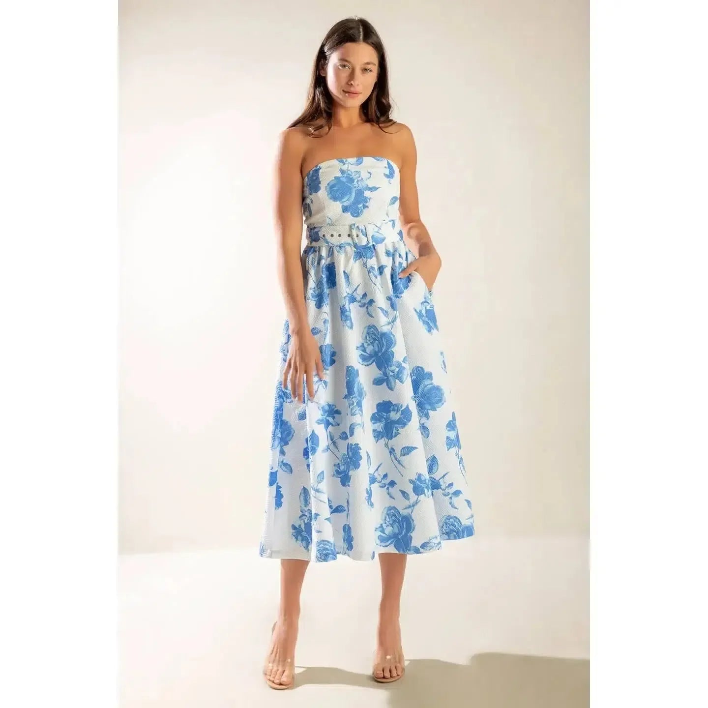 Textured Woven Midi Dress