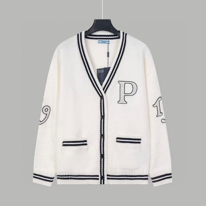 Patchwork Knitted Wool Cardigan Jacket